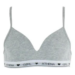 Soutien-gorge sans armature à coques fille Coton Ultra Doux Girl By gris