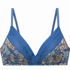 Soutien-gorge sans armatures coque souple bleu Gazette