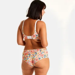 Soutien-gorge sans armatures coque souple blanc/orange Elena