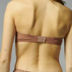 Soutien-gorge sans bretelles en Spacer 3D Brun coco