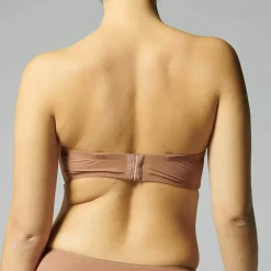 Soutien-gorge sans bretelles en Spacer 3D Brun coco