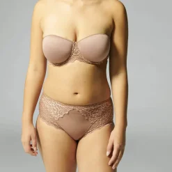 Soutien-gorge sans bretelles en Spacer 3D Brun coco