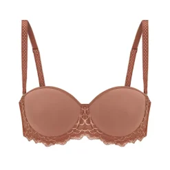 Soutien-gorge sans bretelles en Spacer 3D Brun coco