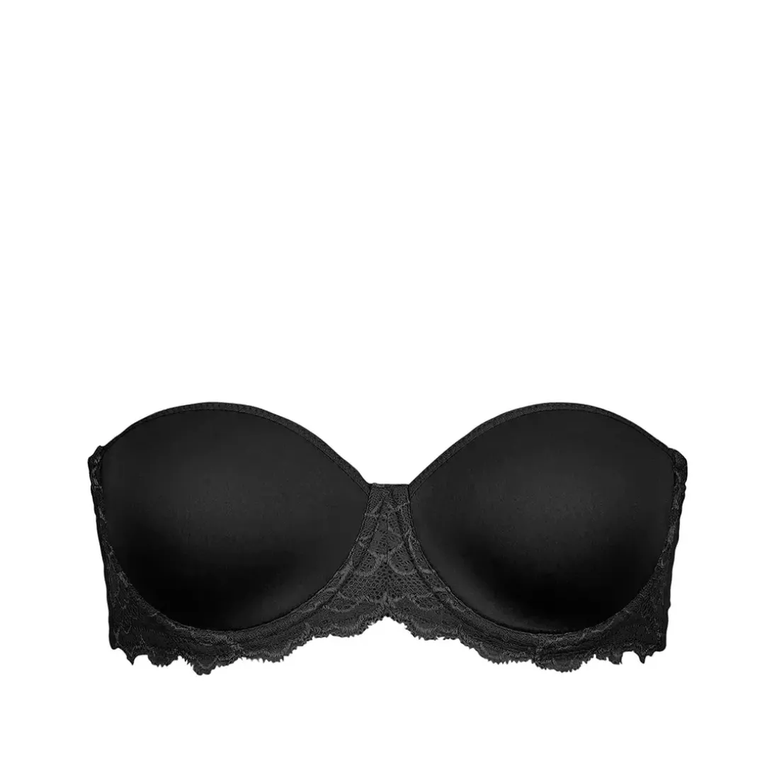 Soutien-gorge sans bretelles noir en Spacer 3D