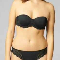 Soutien-gorge sans bretelles noir en Spacer 3D