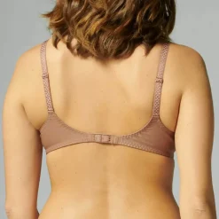 Soutien-gorge sans-armatures structuré - Brun coco