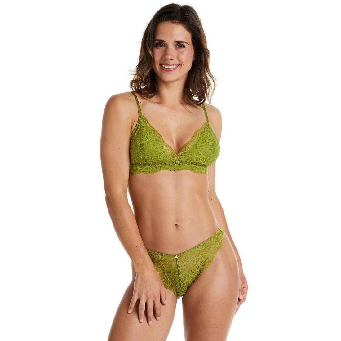 Soutien-gorge souple vert Fougère