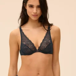 Soutien-gorge triangle à armatures - Saphir bleu
