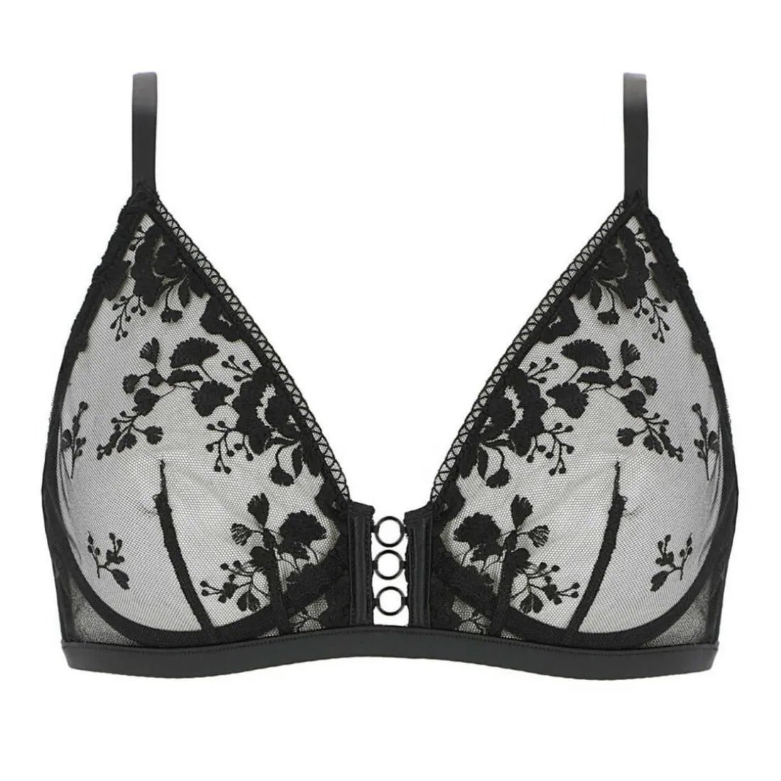 Soutien-gorge triangle armatures cachées noir
