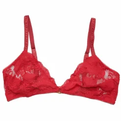Soutien-gorge triangle en dentelle - rouge
