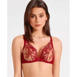 Soutien-gorge Triangle Plongeant Armature Aubade rouge