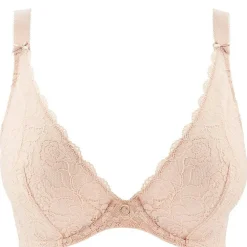 Soutien-gorge triangle plongeant armatures nude