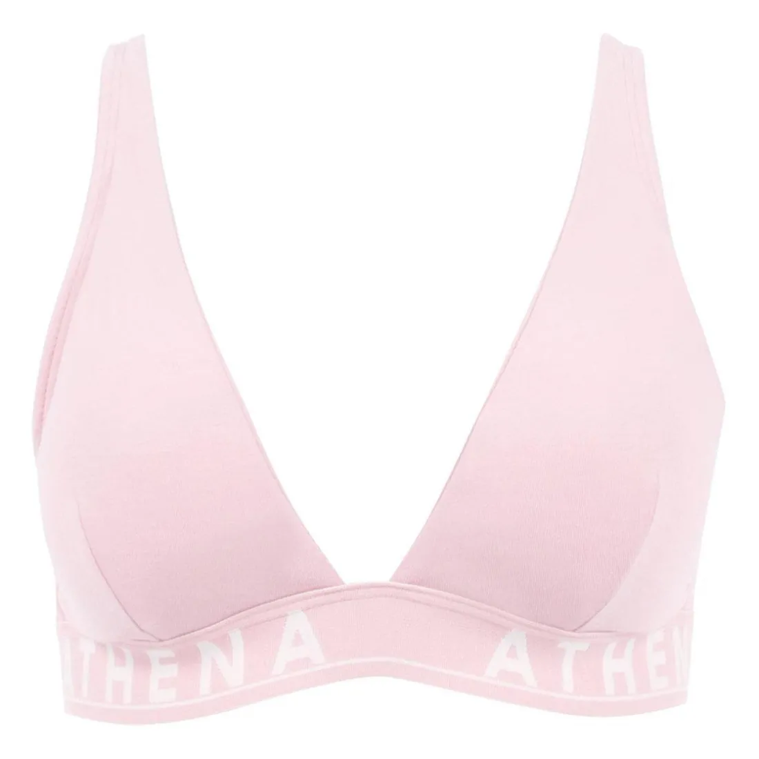 Soutien-gorge triangle sans armatures à coques amovibles femme Easy Color rose en coton