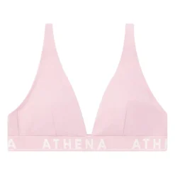 Soutien-gorge triangle sans armatures à coques amovibles femme Easy Color rose en coton
