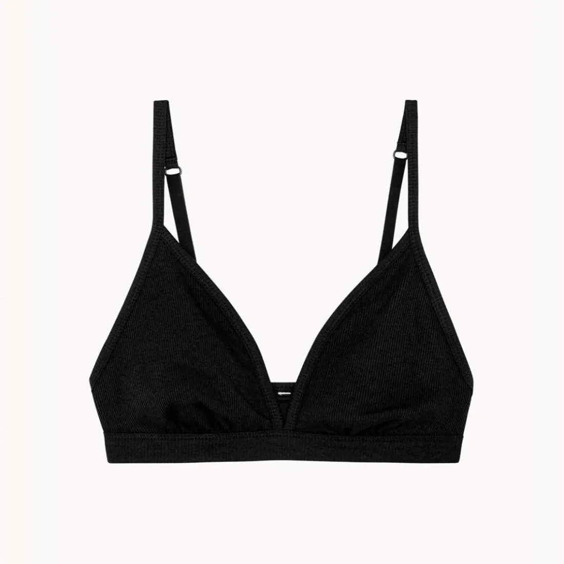 Soutien-gorge triangle sans armatures Kate noir en coton