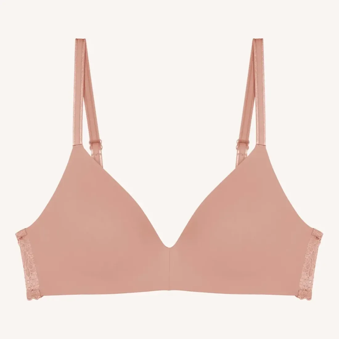 Soutien-gorge triangle sans armatures rose