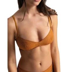 Soutien-gorge triangle sans armatures - Camel orange