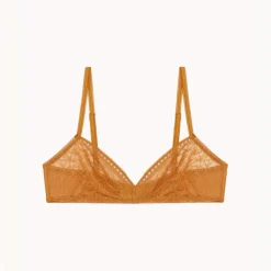 Soutien-gorge triangle sans armatures - Camel orange
