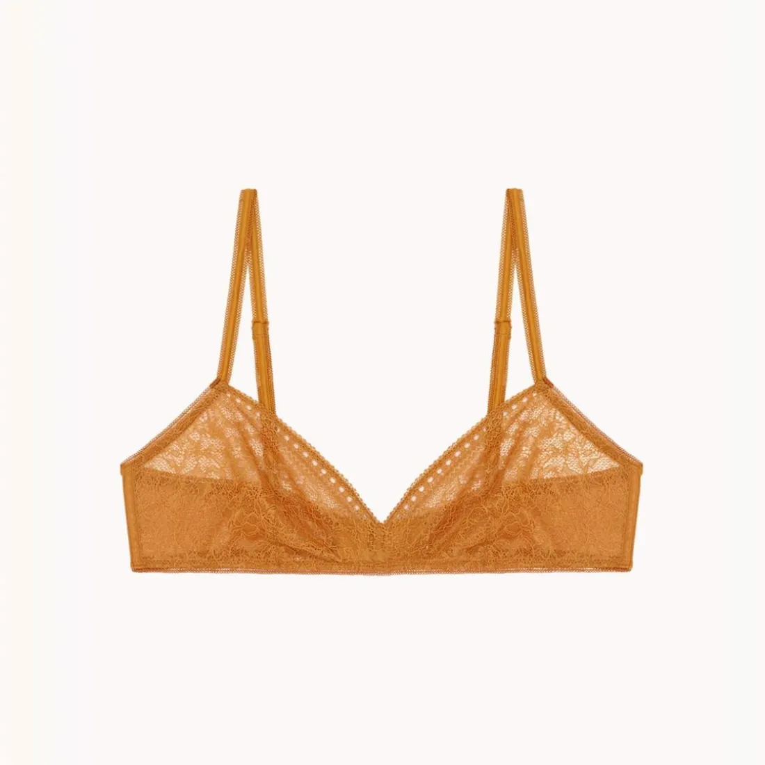 Soutien-gorge triangle sans armatures - Camel orange