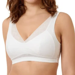 Soutien-gorge triangle sans armatures blanc