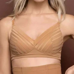 Soutien-gorge triangle sans armatures Marron Bye Bra
