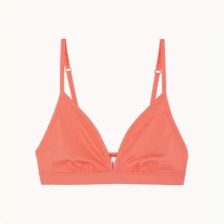 Soutien-gorge triangle sans armatures Kate orange en coton