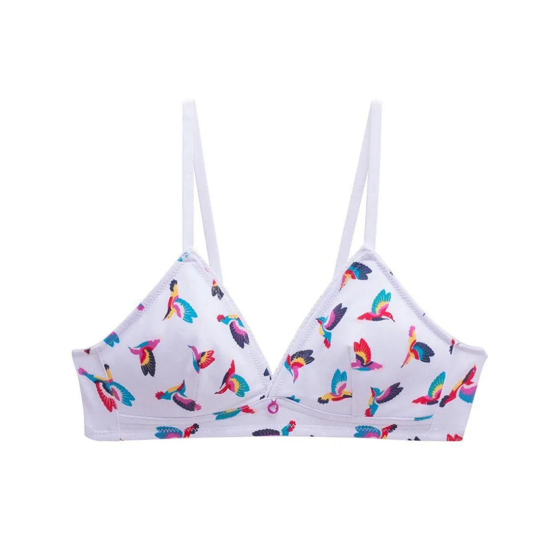 Soutien-gorge triangle sans armatures en coton Blanc Morgan Lingerie