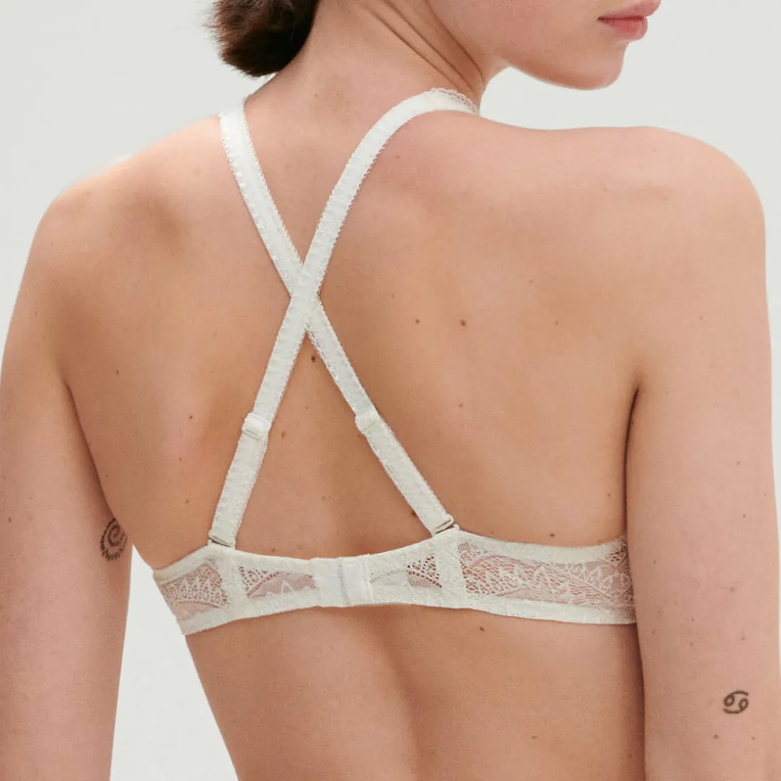 Soutien-gorge triangle sans armatures - Ivoire