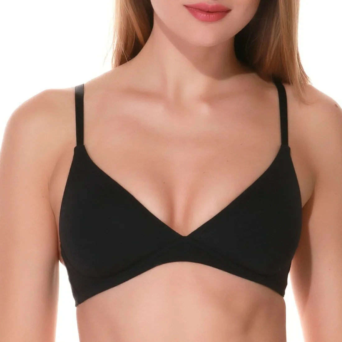 Soutien-gorge triangle So soft noir en coton