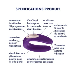 Stimulateur connecté pour couple - Violet