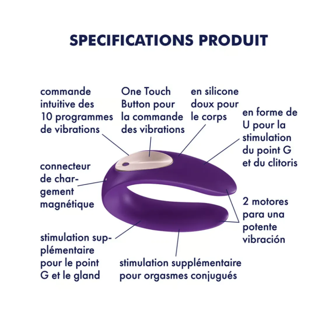 Stimulateur connecté pour couple - Violet