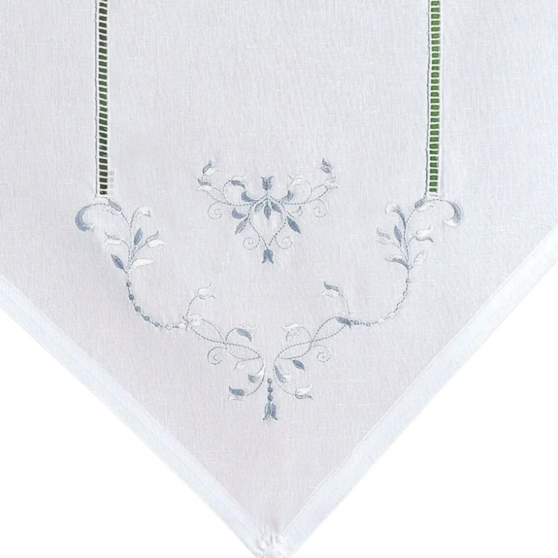 Store brodé et jour échelle - Blanc