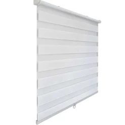 Store enrouleur automatique jour/nuit - tamisant/occultant - blanc