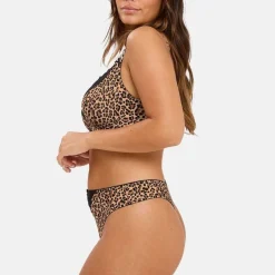String Lya Imprimé Léopard Mocha - Marron