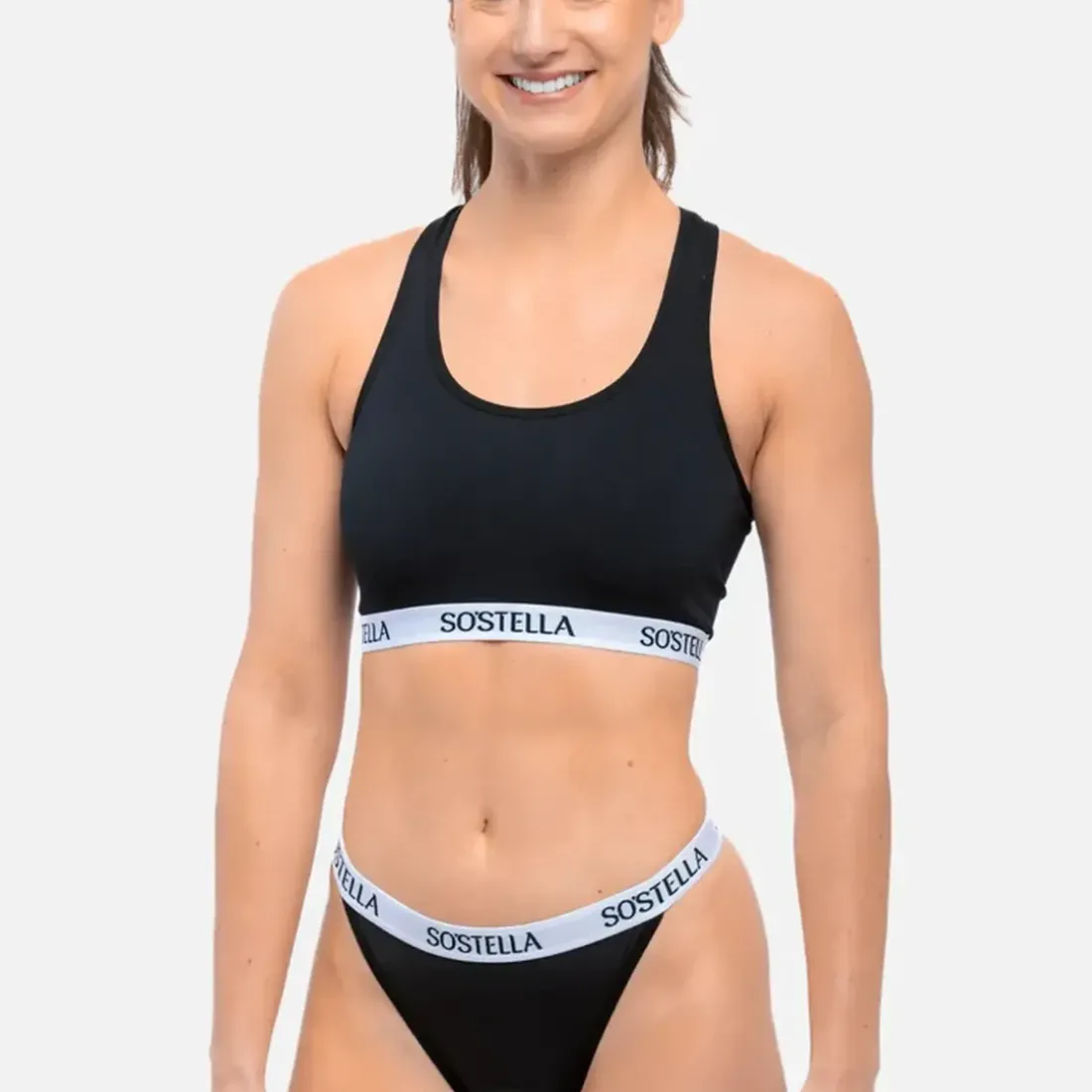 String Menstruel de sport - Absorbant et respirant -e n°2 noir en nylon