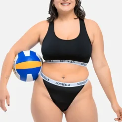 String Menstruel de sport - Absorbant et respirant -e n°2 noir en nylon