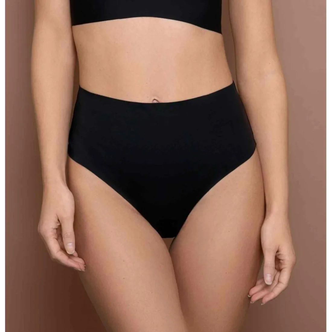 String taille midi invisible Noir Invisible Bye Bra