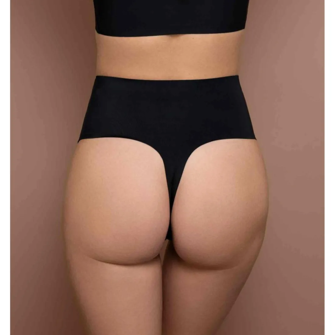 String taille midi invisible Noir Invisible Bye Bra