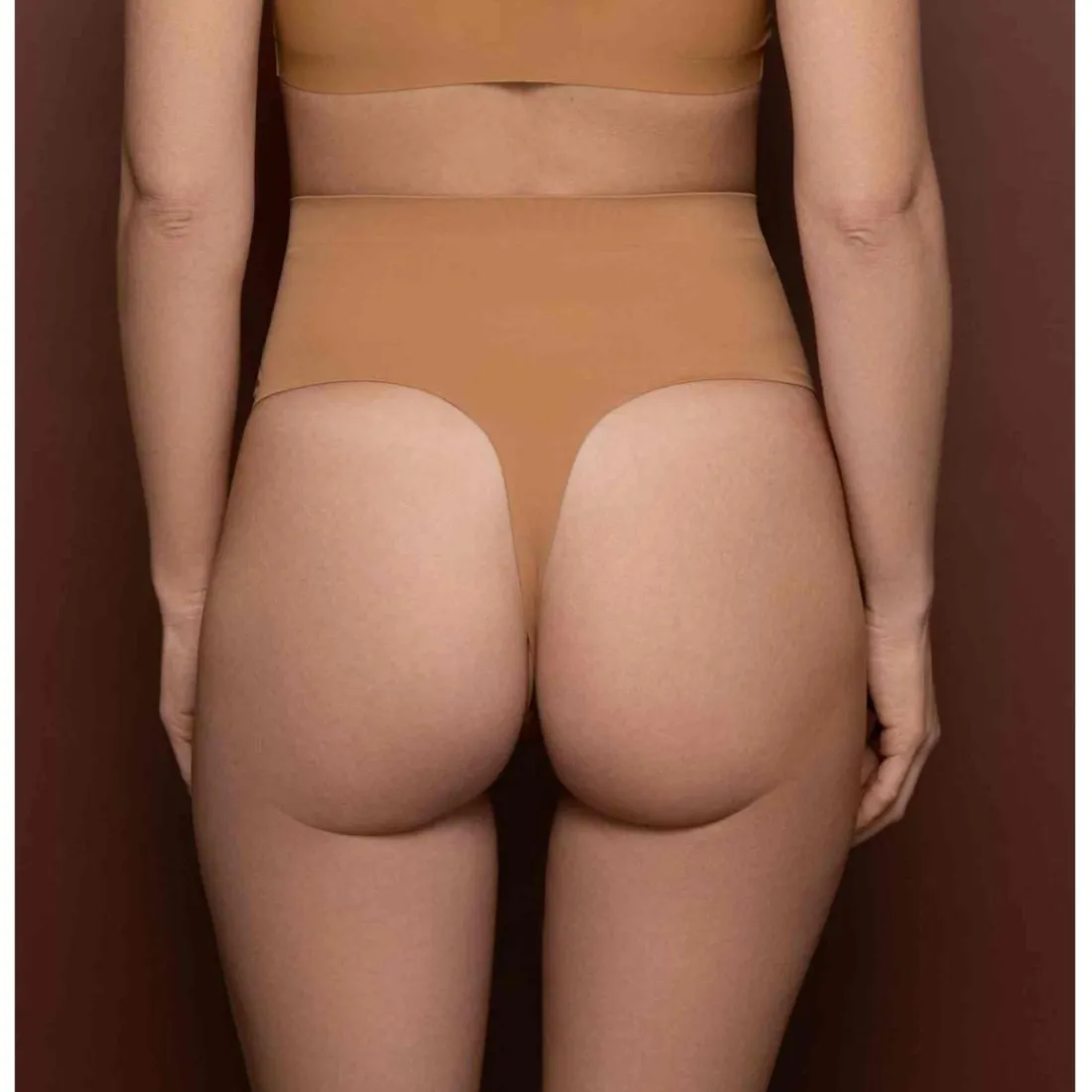 String taille midi invisible Marron Invisible Bye Bra