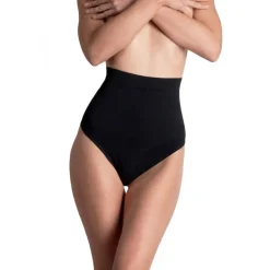 String Ventre Plat Gainant Minceur Noir Lytess
