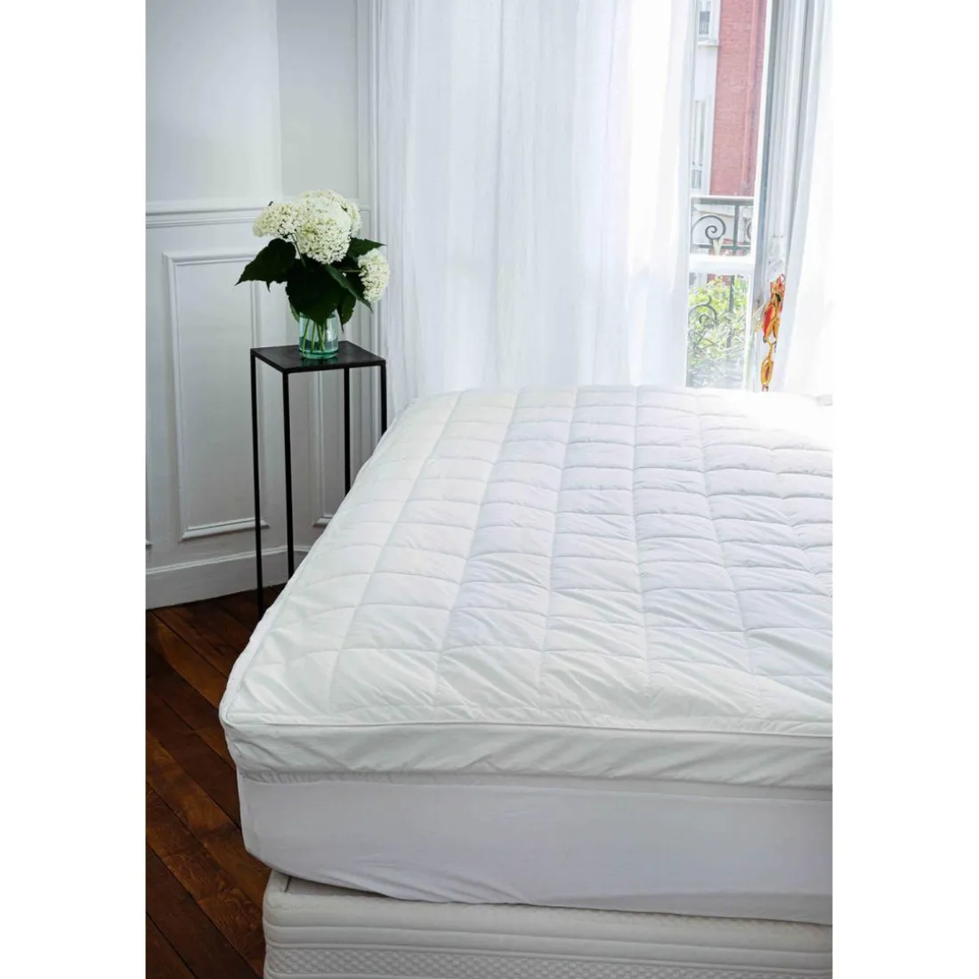 Surmatelas bonnet 30 cm CONCERTO - BLANC