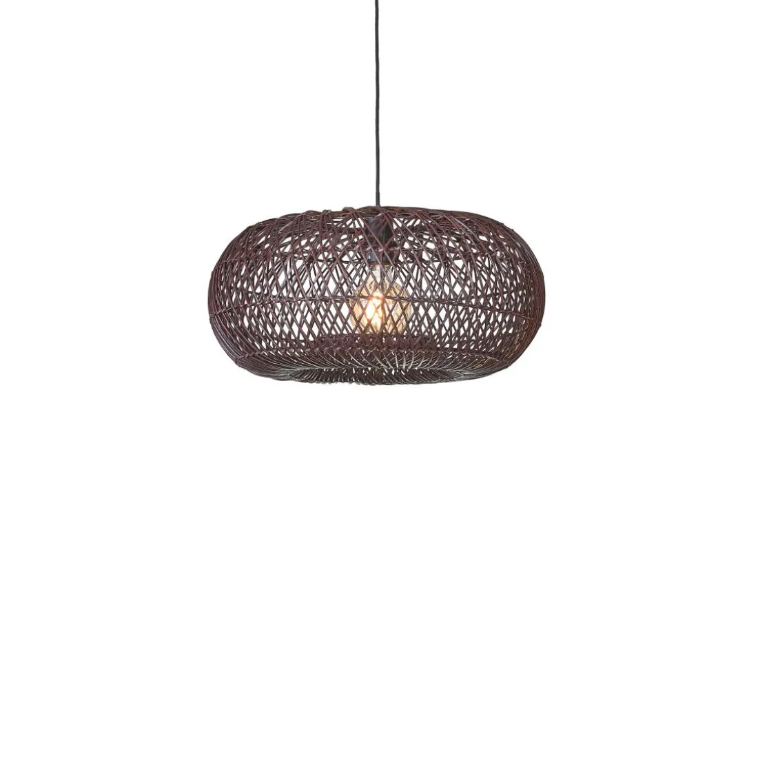 Suspension Arizona Rotin abat-jour bordeaux