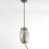 Suspension LED ODALIA Verre Transparent fumé