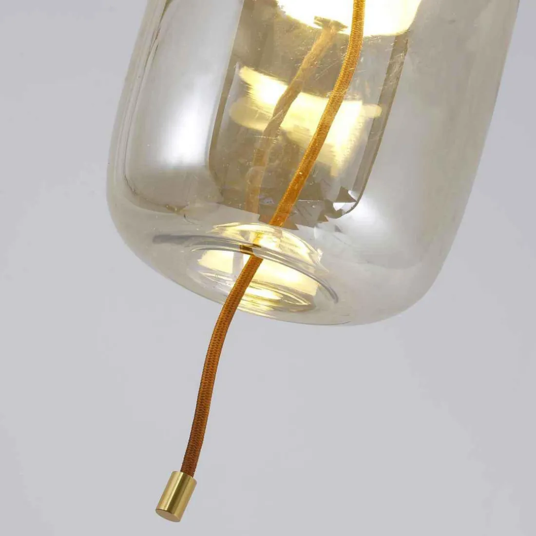 Suspension LED ODALYS Verre Transparent Fumé
