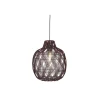 Suspension Mendoza bambou abat-jour bordeaux