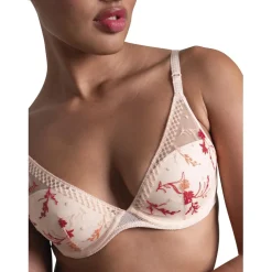 Suzy - Soutien-gorge plongeant avec coques brodé
