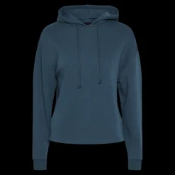 Sweat à capuche bleu en coton Skye