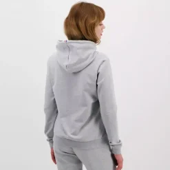 Sweat à capuche ESS N°1 W Blanc gris en coton