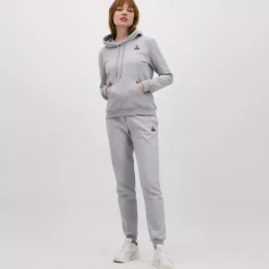 Sweat à capuche ESS N°1 W Blanc gris en coton