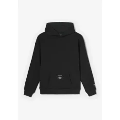 Sweat à capuche garçon Tanbo en coton noir